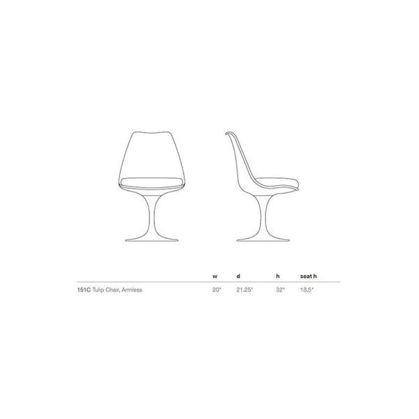 Cadeira Saarinen Sem Braços Estofada Tulipa