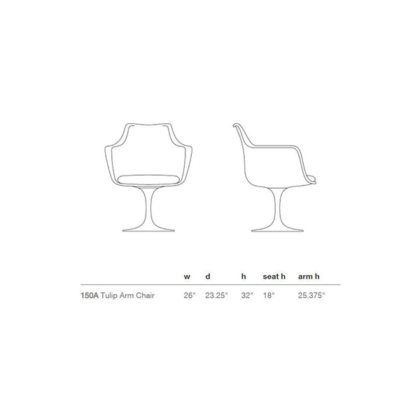 Cadeira Saarinen com Braço Tulipa