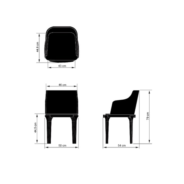 Cadeira com Estrutura em Madeira Natural e Assento em Couríssimo